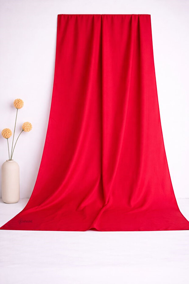 Siyane Solid Color Shawl 52876 Red