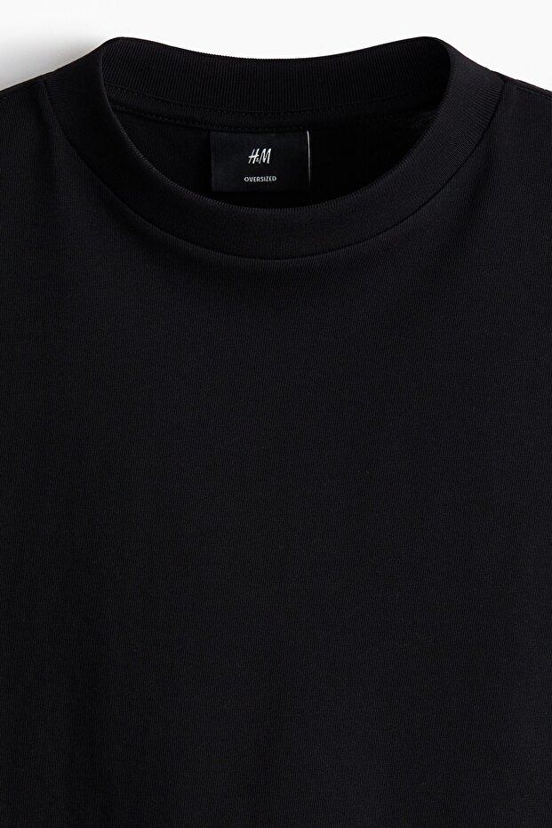 Pamuklu Tişört Oversized Fit - 6