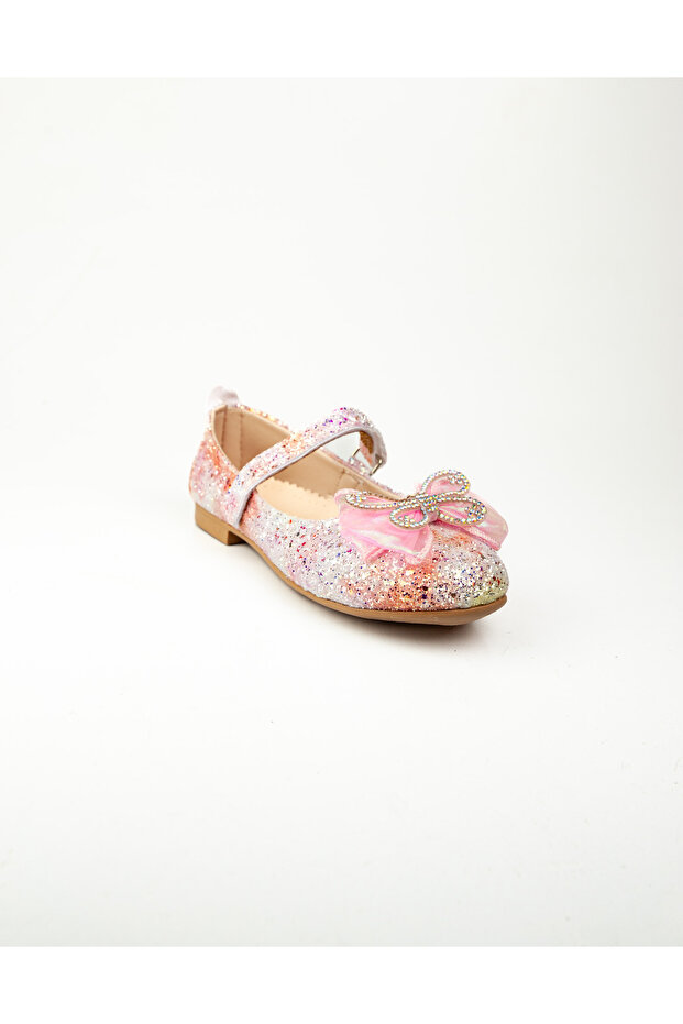 509 Pink Glitter Girls' Ballerinas