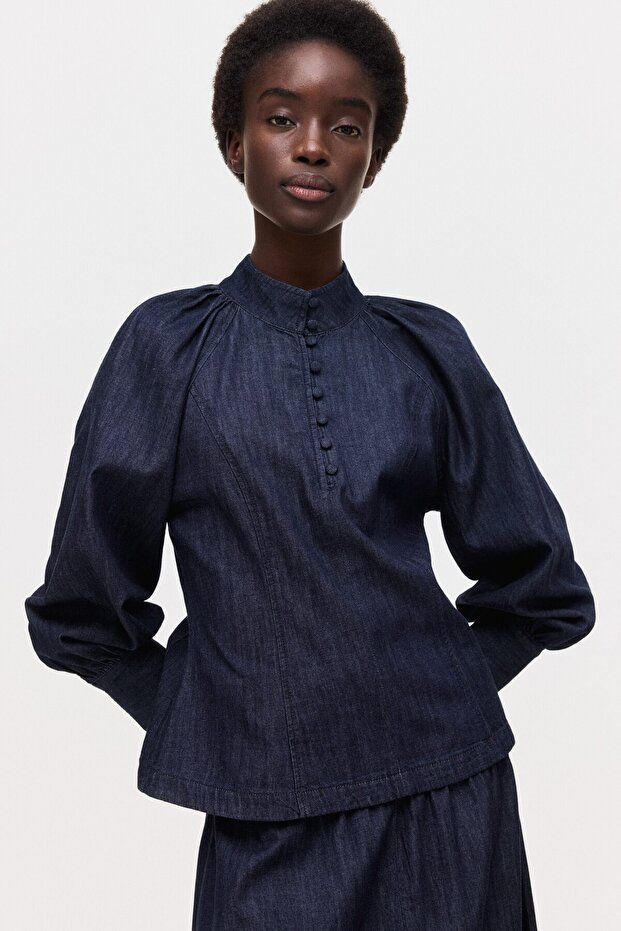 Pamuklu Kot Bluz - 1