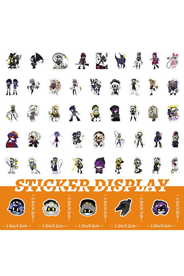 50pcs 50/100PCS Anime Murder Drones Sticker Cartoon Cute Graffiti Waterproof Decal Kids Toy DIY Note