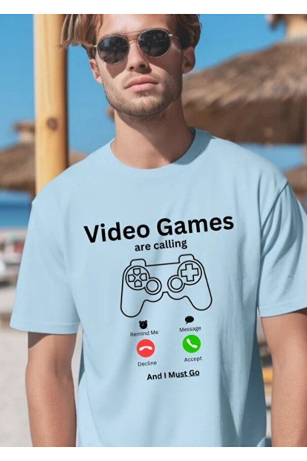 Unisex Video Game Printed Crew Neck Tshirt
