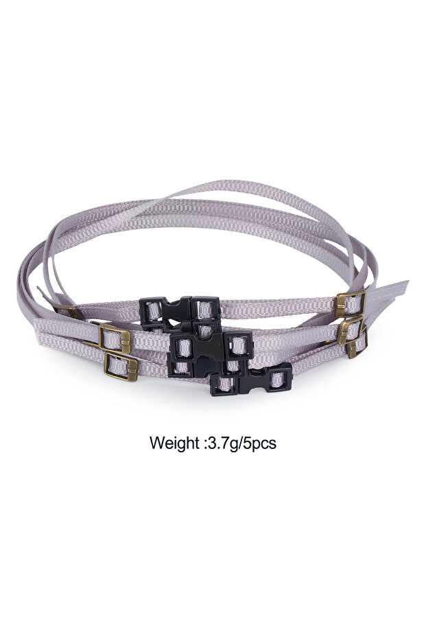 Gray 1/10 1/18 1/24 Scale RC Crawler Accessories, 5PCS 30CM Nylon Tie Down Ropes with Buckles for TR