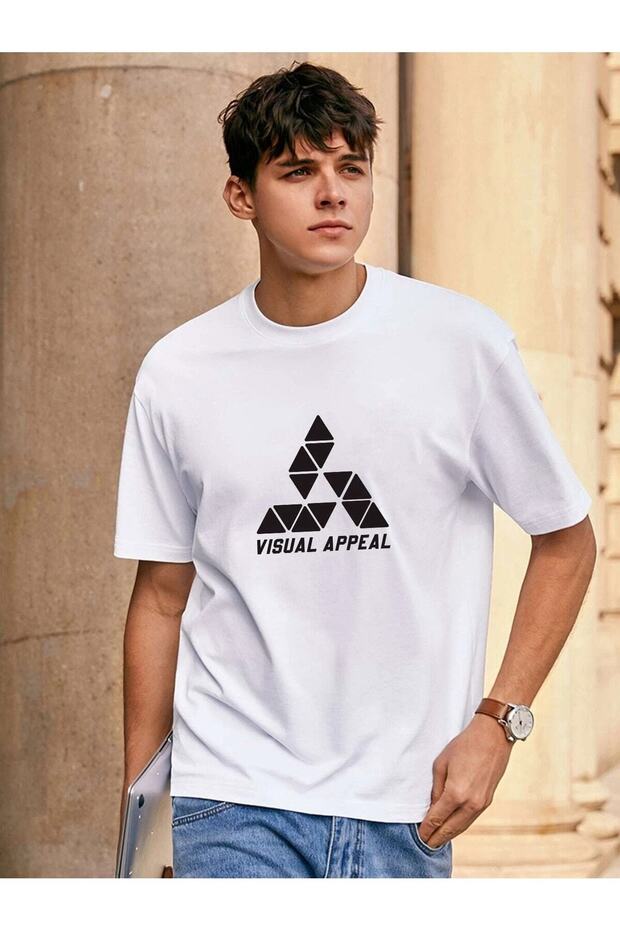 Visual Appeal Printed Loversize Tshirt- - 1
