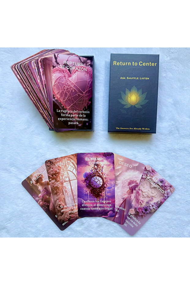 D686 Spanish Love Oracle Cards, 50 Romance Cards for Fortune Telling & Emotional Support, Prophecy D