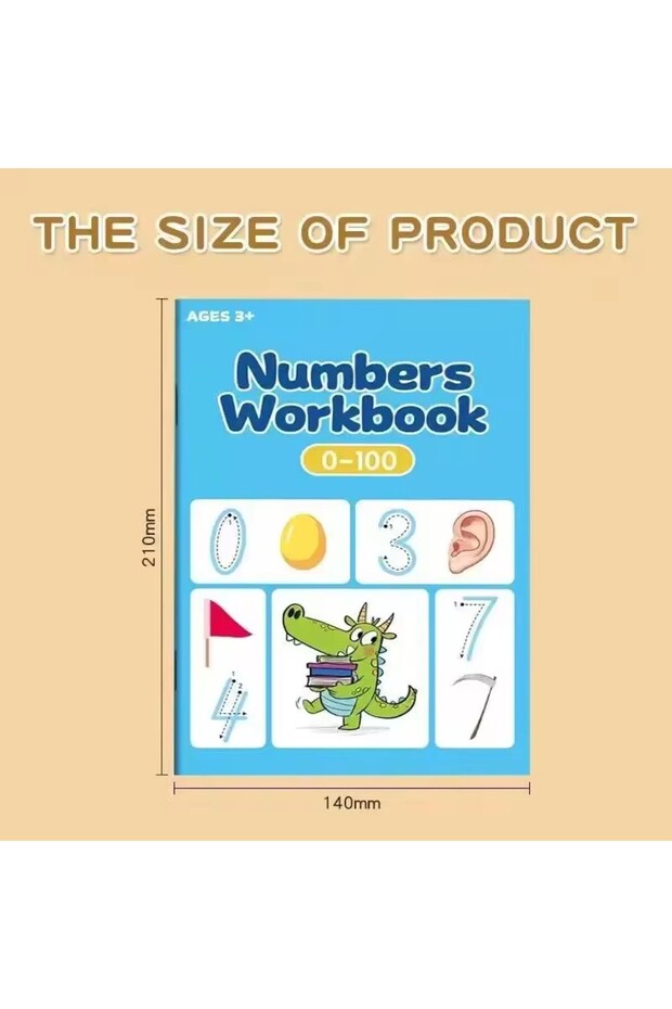 green A Workbook for Tracing Numbers from 0-100: Handwriting Textbook Learning Math Book Writing For