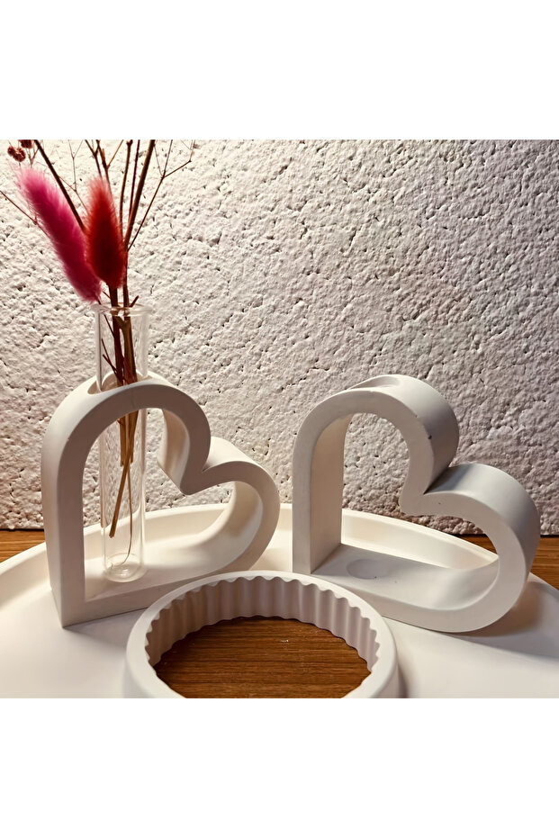 3pcs Heart-Shaped Hydroponic Planter Silicone Mold Set | DIY Epoxy Resin Vase & Flowerpot Mold fo...
