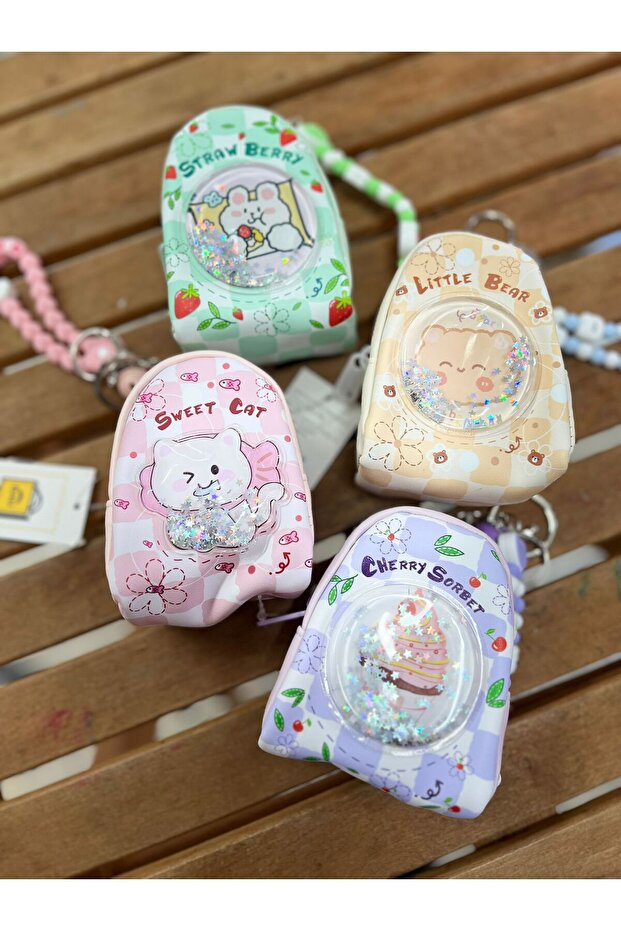Kawaii Keychain Wallet Purple