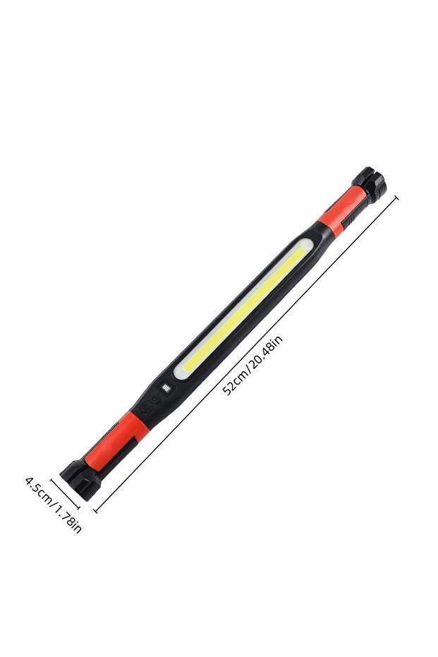 red High Lumen Rechargeable LED Work Light for Car Emergency Repair, Powerful Magnetic Flashlight wi