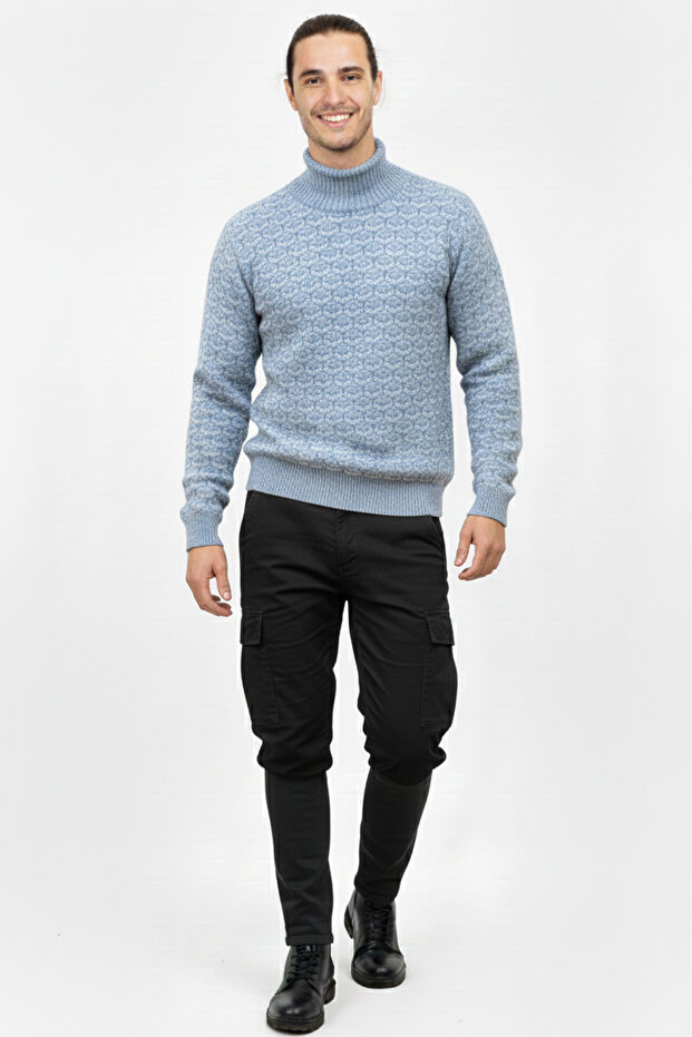 سترة رجالية بنمط ياقة الصياد نصف دائرية - 2