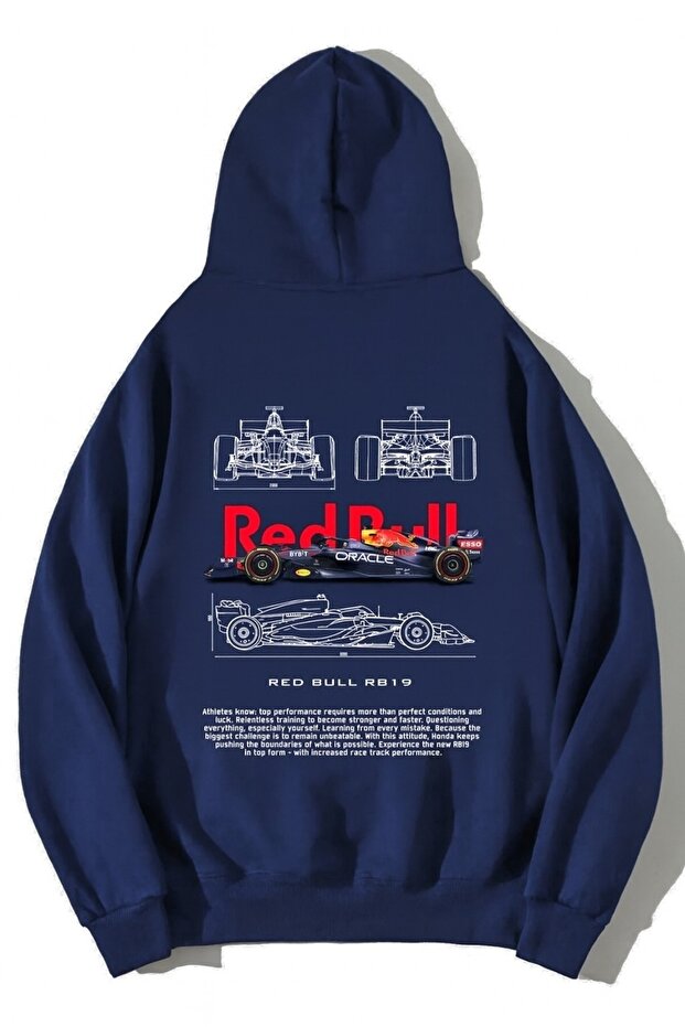 Unisex Oversize Red Bull Rb19 Hoodie