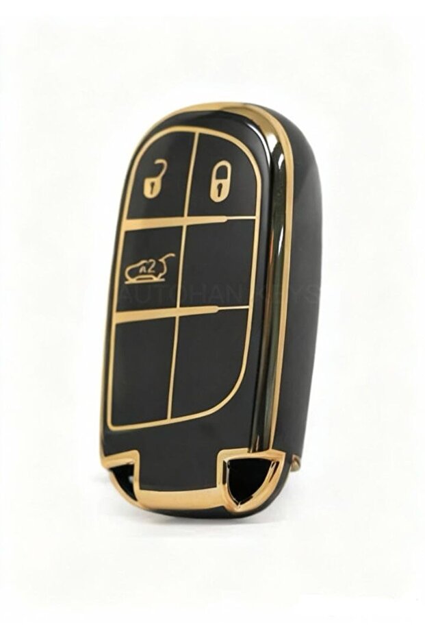 غطاء مفتاح إيجيا كروس 500X 500L أسود ذهبي 3 أزرار