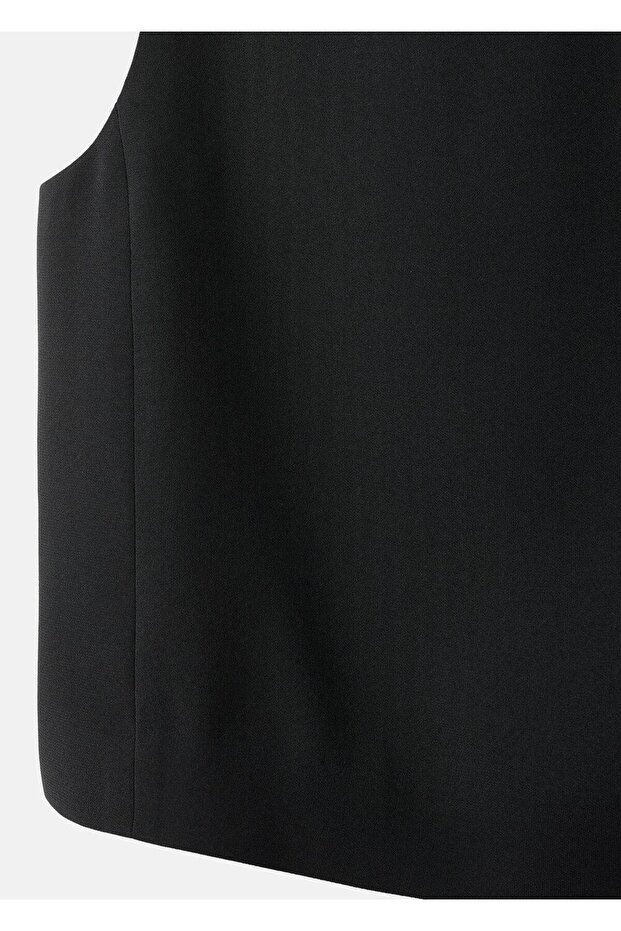 Crop kumaş yelek - 6