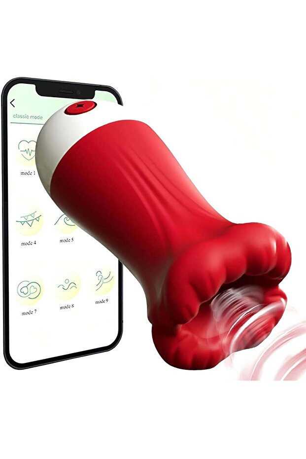 RedPulse – 5D automatic device, app/remote control, silicone, USB - 1