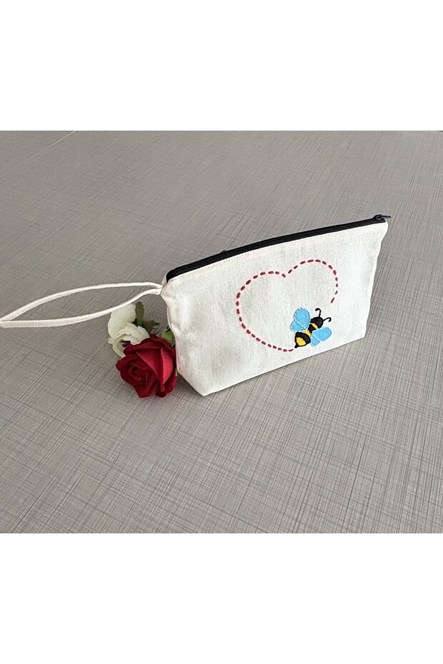 Bee Buzzing Hand Embroidery Makeup/Multi-Purpose/Gift Wallet