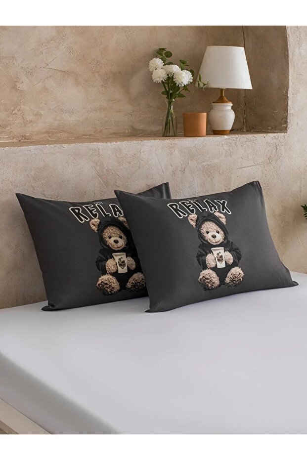 غطاء وسادة مكون من قطعتين من LCW HOME Mixed Bear مقاس 50x70 سم