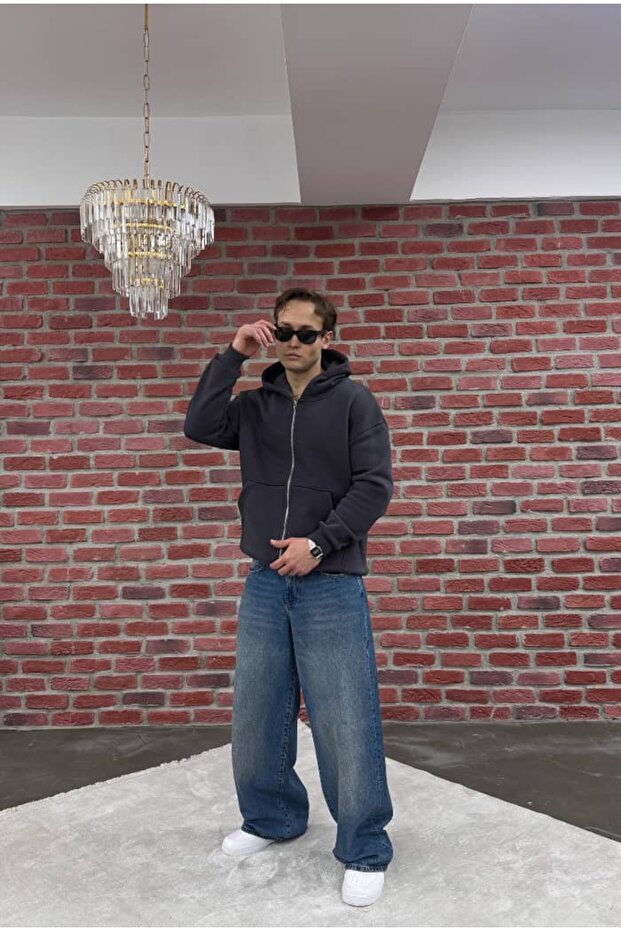 Basic Premium Zip Hoodie Oversize - 2