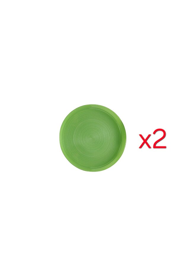 Funky Glass Plate Green 2-Pack 16 cm