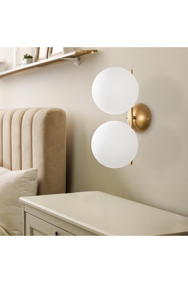 Shiny Gold Metal Sconce Wall Lamp with G9 Socket 42X20X27 cm Living Room Lighting