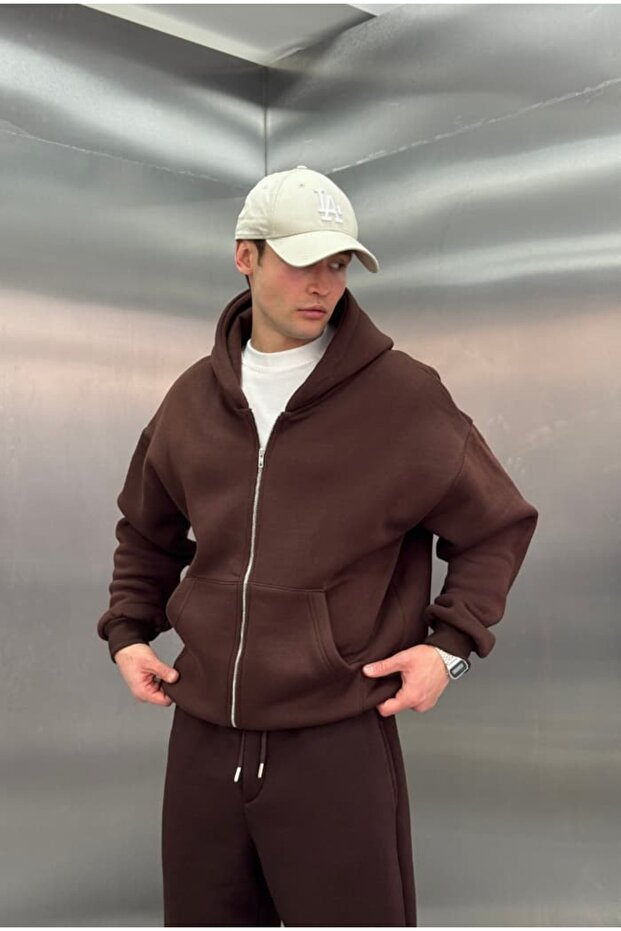 Basic Premium Zip Hoodie Oversize - 5