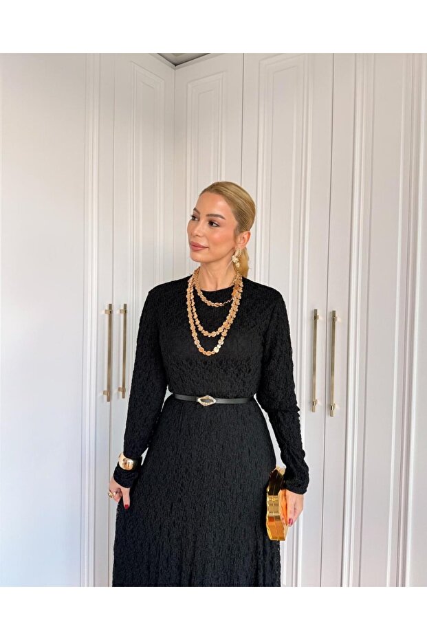 ASİL DANTEL ÖRME ELBİSE - 3