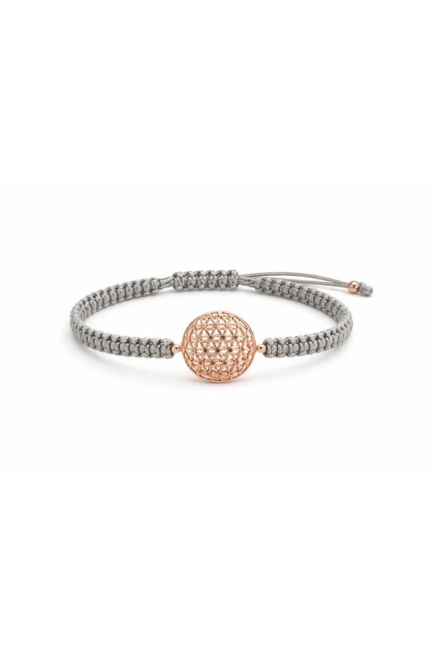 Women's Macrame Bracelet Geometric Pattern Round Detailed Adjustable Stylish Bracelet