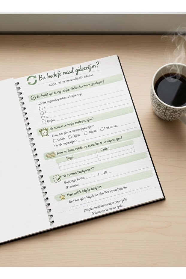 Target-Focused Daily | Personal Development Plan Tracking Notebook | A5 | 30 Sheets - 2