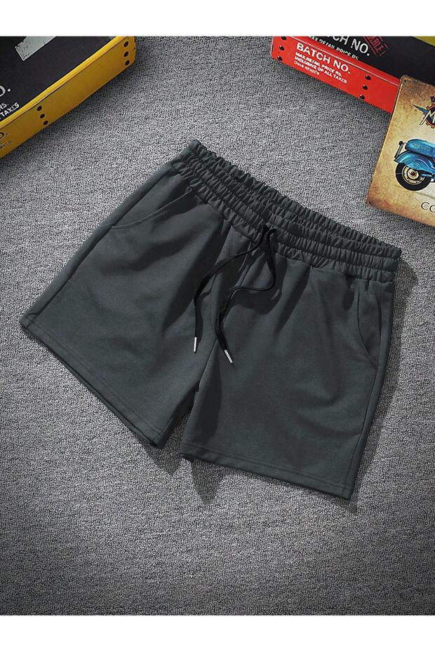 Men's Combed Cotton Shorts with Pockets and Laces