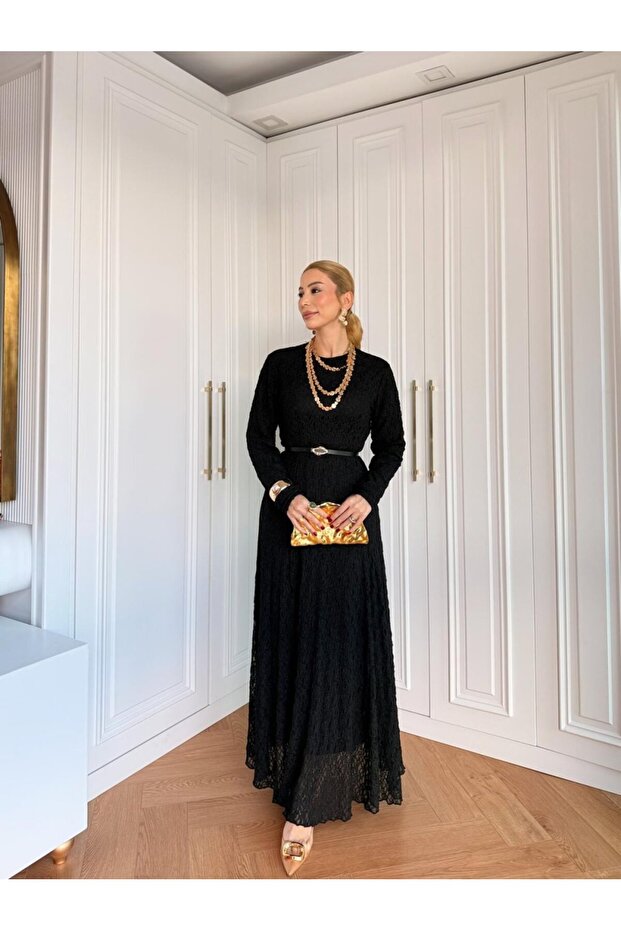 ASİL DANTEL ÖRME ELBİSE - 2