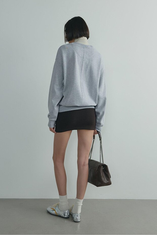 Gri Kenny Basic Hırka - 4