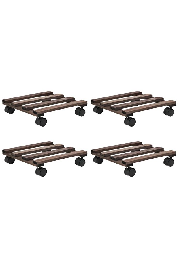 Plant Rollers 4 pcs Cedar Wood 25x25 cm