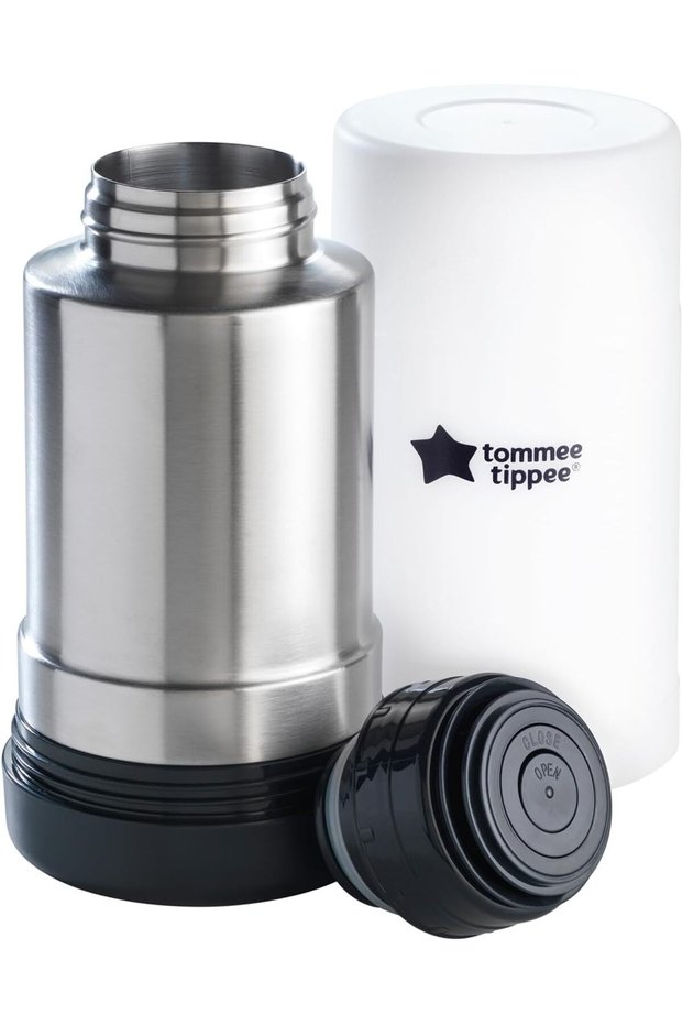 Closer to Nature Portable Travel Baby Bottle and Food Warmer, Ideal for Travel, Thermal Insulation, Stainless Steel Flask with Leak-Proof Lid