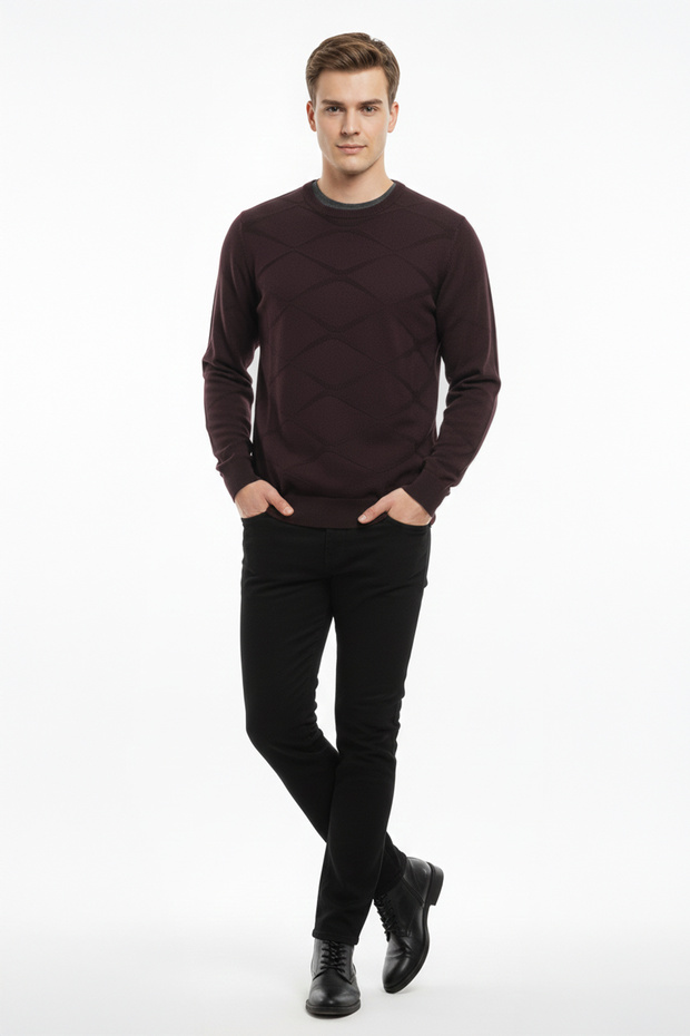 Pulover cu model pentru bărbați - 2