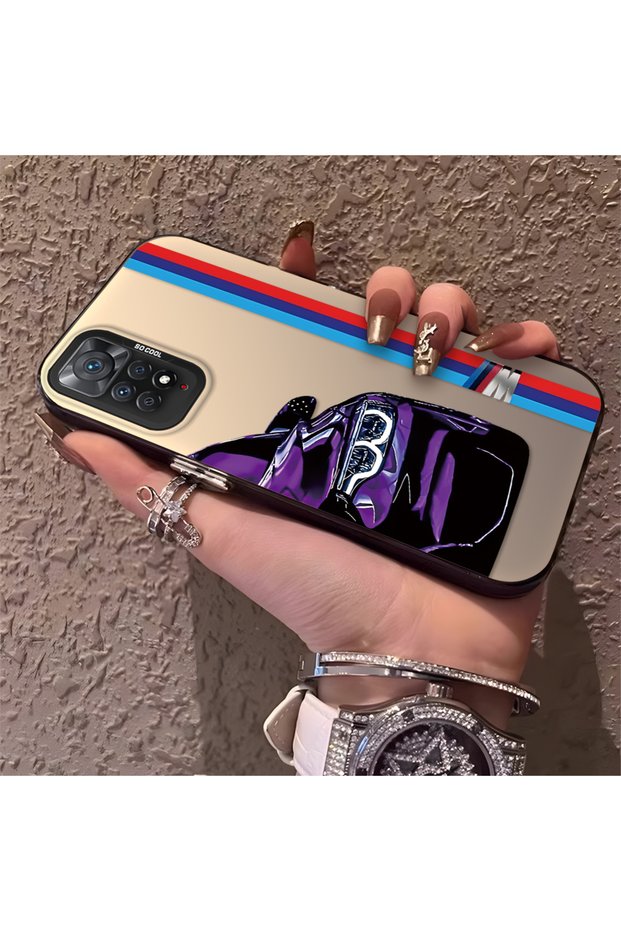 Bmw Pattern Silicone Edge Hard Back Slim Phone Case Compatible with Redmi Note 11 Pro 5g