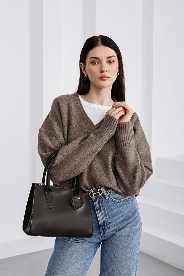 Pina Multi-Compartment Hand and Crossbody Bag Brown