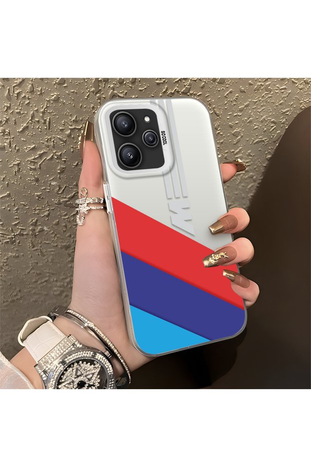 جراب Xiaomi Redmi 12 4G متوافق مع نمط BMW مصنوع من السيليكون ذو حافة صلبة ومضاد للسقوط