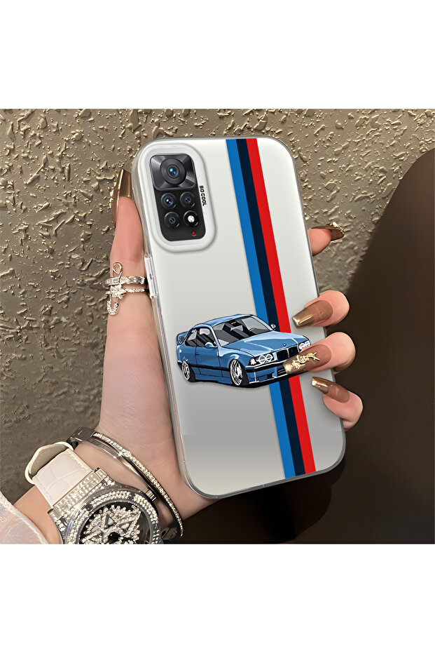 Xiaomi Redmi Note 11 Pro Compatible Silicone Edge Hard Back Anti-Fall Phone Case with Car Pattern
