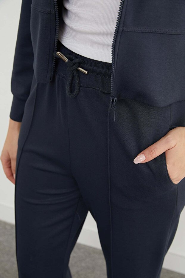 Basic Kapüşonlu Çimalı Modal Eşofman Takımı - 5