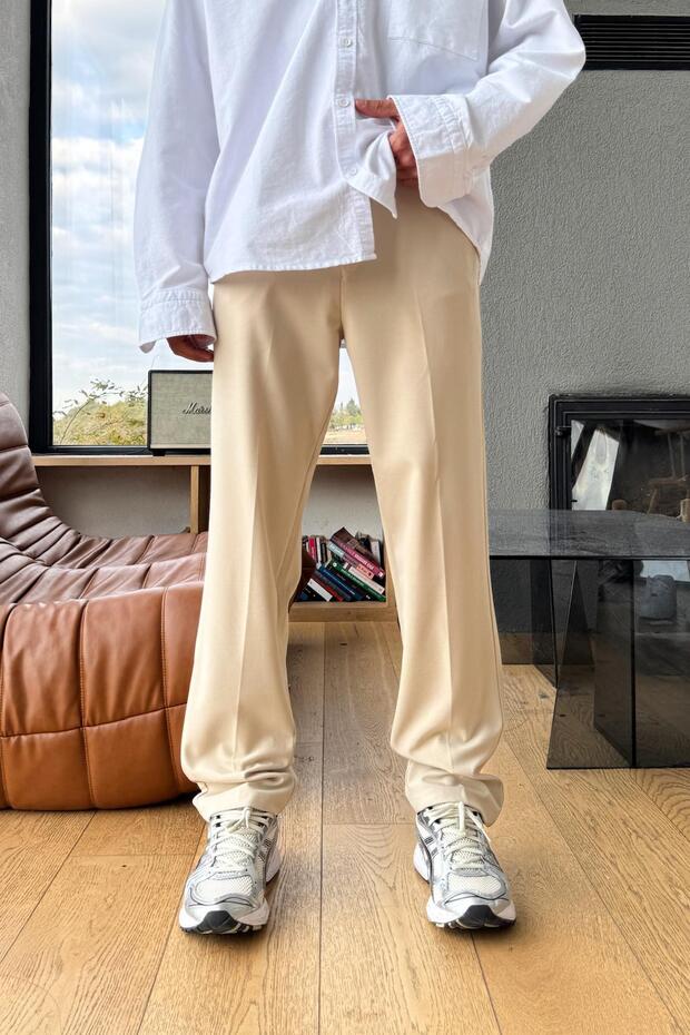 Basic Regular Pantolon Bej - 1