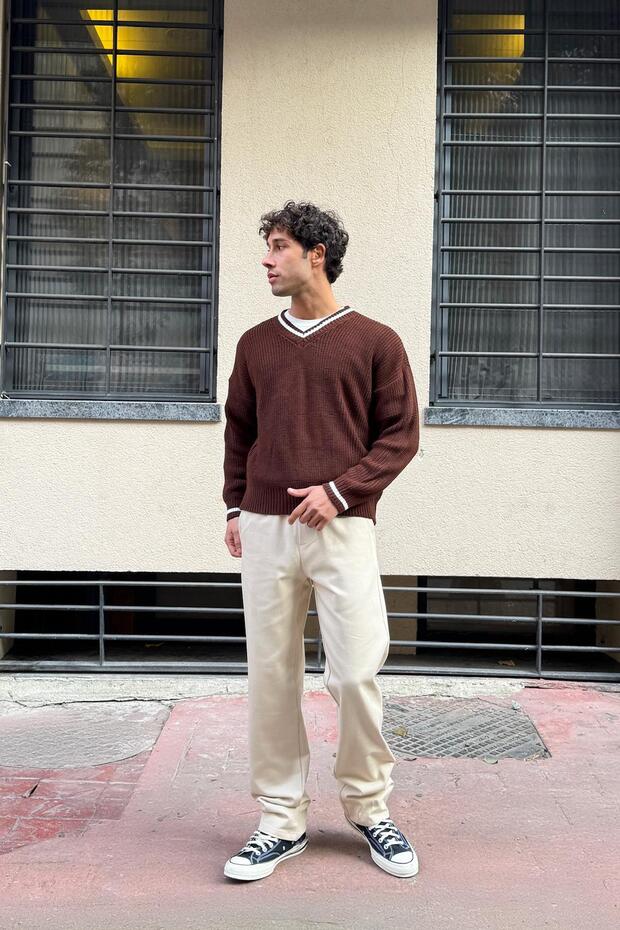 Basic Regular Gabardin Pantolon Bej - 4