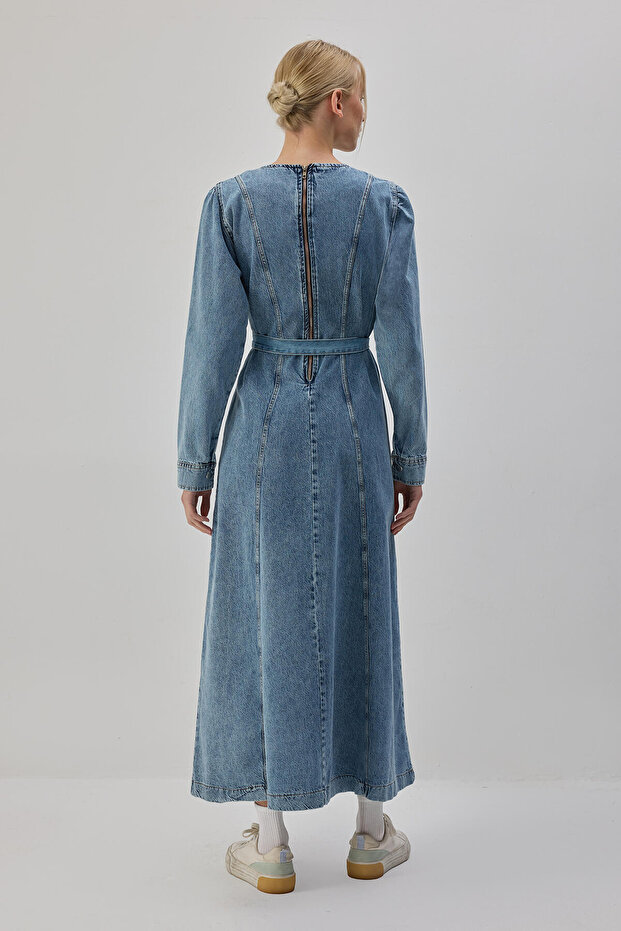 DENİM ELBİSE - 5