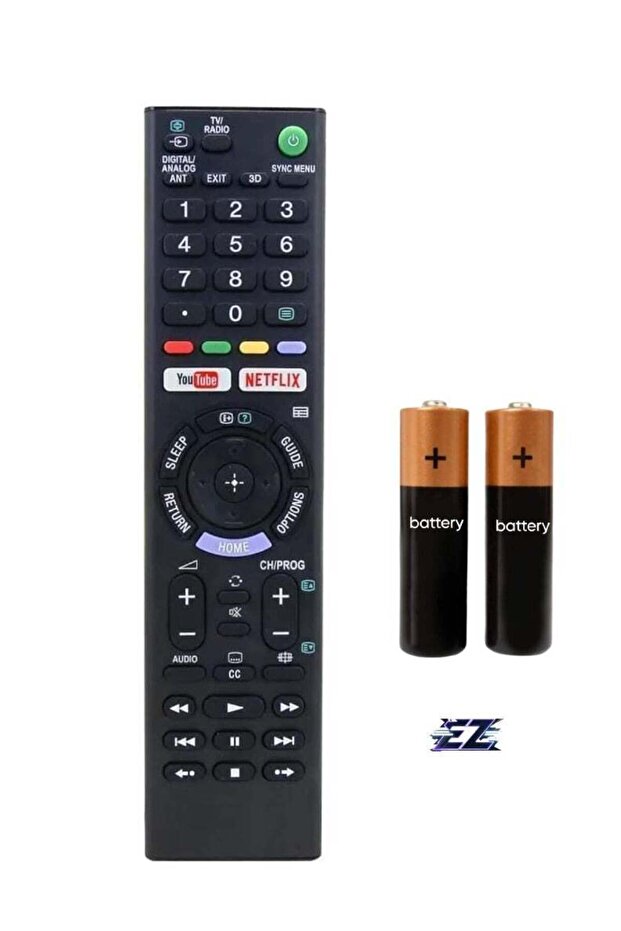 جهاز تحكم عن بعد بشاشة LCD/LED متوافق مع تلفزيون سوني برافيا الذكي - 1