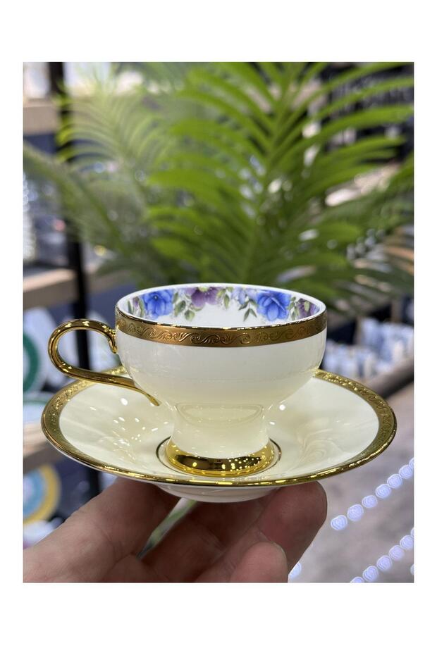 Luxury Porcelain Dabria 6-Piece Cup Set Cream