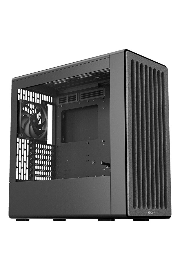 BF 360 Flow Black 2x180mm 1x140mm Fan Temperli Cam USB 3.2 Mid Tower ATX Gaming Kasa - 1