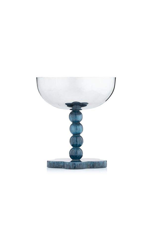 Silver Serving Bowl with Base from Tila