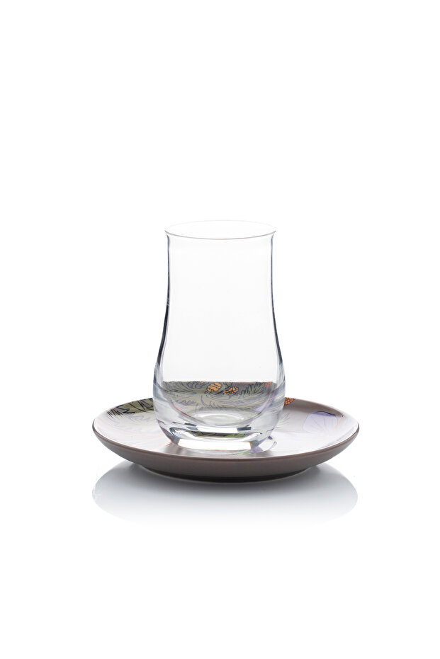 طقم فناجين شاي متعددة الألوان بنقشة التمر من مالاث - 4