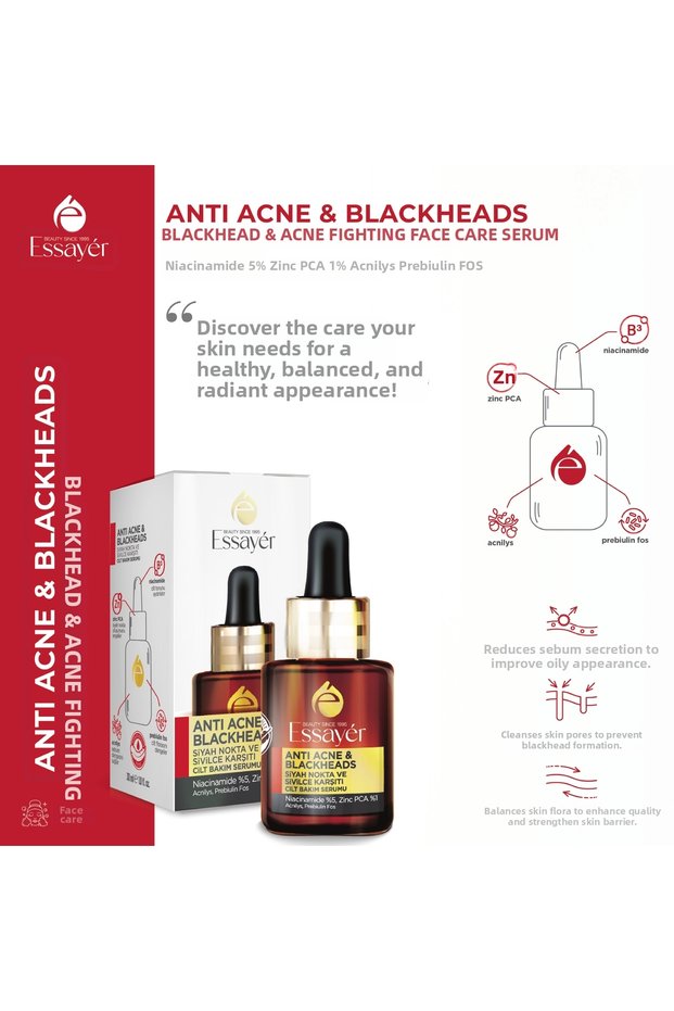 Blackhead and Anti-Blackhead Niacinamide Skin Care Serum 30 ml (Niacinamide & Zinc Pca)