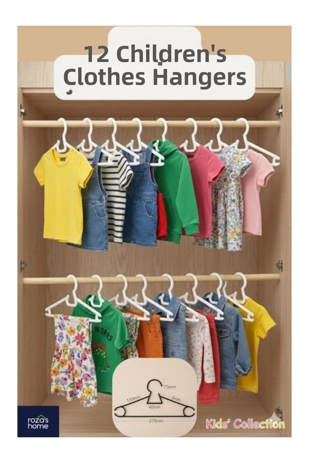 12-Piece Children's Hangers Baby Clothes Hangers Lily Hangers