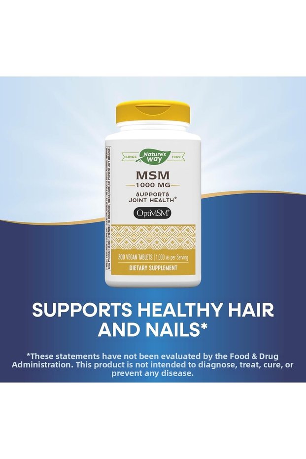 Msm 1000 Mg - Joint Health with Methylsulfonylmethane 200 Vegan Tablets