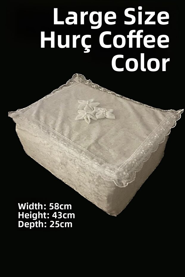 Dowry Box Large Single Box with Flowers, Velvet Single Box, Dowry Box with Lace, Large Size Box